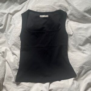Oak + Fort Black Tank Top